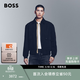 雨果博斯BOSS【內膽可拆卸】男士可拆卸襯里飛行員夾克棉服 001-黑色 XL (52)