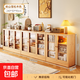 實(shí)木落地置物柜格子柜防塵收納儲物柜矮柜自由組合書(shū)架幼兒園書(shū)柜 組合3門(mén)*2+2門(mén)【無(wú)漆松木】240CM