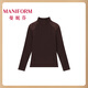 曼妮芬[舒暖蕾絲]秋衣女小高領(lǐng)肌衣保暖內衣上衣冬加厚抗菌舒適貼膚親膚 摩卡慕斯 S (160) 適合80-105斤