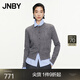 JNBY/江南布衣春秋針織開(kāi)衫珠管繡毛衣修身開(kāi)襟針織衫5O8313670 072/中雜灰 M