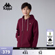 卡帕（Kappa）背靠背男款針織開(kāi)身帽衫新款純棉運動(dòng)外套休閑開(kāi)衫衛衣 K0F12MK30 溫莎酒紅-599 M