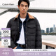 Calvin KleinJeans秋冬男士輕薄絎縫ck撞色燈芯絨襯衫領(lǐng)巴恩風(fēng)寬松羽絨服外套 8MN-石墨灰 M