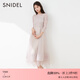 SNIDEL春夏款法式淑女蕾絲鏤空雪紡長(cháng)袖連衣裙SWFO231105 粉米色 M （1）