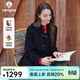 Navigare意大利小帆船含駱駝絨毛呢大衣女士2025秋冬季新款中長(cháng)款羊毛外套 海軍藍 XL