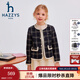 哈吉斯（HAZZYS）品牌童裝女童外套秋新品柔軟有型簡(jiǎn)約休閑小香風(fēng)洋氣夾克 格 165
