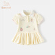 班喜迪女童連衣裙夏裝2026洋氣寶寶公主裙夏季兒童polo裙小女孩休閑裙子 黃色 100