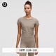 lululemon丨All It Takes 女士運動(dòng) T 恤 *羅紋 Nulu?芯吸 LW3GNAS 暖褐灰 M /8