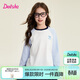 笛莎（DEESHA）官方童裝女童T恤春秋款大童女孩兒童時(shí)尚洋氣插肩袖撞色圓領(lǐng)T恤