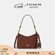 蔻馳（COACH）【禮物】奧萊女士女包流蘇裝飾LAUREL 19號單肩斜挎包通勤流浪包 IM/復古棕色/楓棕色
