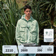 KOLON SPORT/可隆防風(fēng)夾克 男女同款戶(hù)外運動(dòng)防潑水露營(yíng)2合1休閑外套 LUJK5AT642-MT 薄荷綠 S 165/88A