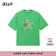 DZZIT地素短袖T恤春秋時(shí)尚通勤綠色短袖印花設計感上衣女 綠色 XS