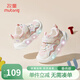 牧童童鞋運動(dòng)鞋夏款兒童閃燈鞋男童網(wǎng)面鞋輕便透氣女童休閑跑步鞋 海棠粉（舒適雙網(wǎng)） 22 鞋內長(cháng)15.0cm