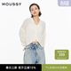 moussy 女裝新品clean fit簡(jiǎn)約通勤風(fēng)針織開(kāi)衫028IS470-3071 010白色 均碼
