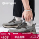納維凱爾意大利小帆船透氣增高防滑男鞋老爹鞋休閑運動(dòng)鞋 灰色