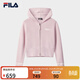 斐樂(lè ) 斐樂(lè )官方女士編織衫2025冬季新款休閑寬松連帽拉鏈毛衣開(kāi)衫 桃仙粉-PK XL 175/92A/XL