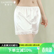 Gainreel歌瑞爾防走光透氣速干打底褲女柔軟親膚內搭舒適蕾絲花邊安全短褲 白色 180778A M