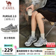 駱駝（CAMEL）情侶穿搭[追尋2.0]慢跑鞋男女開(kāi)學(xué)季透氣復古緩震旅游運動(dòng)跑步鞋 K25B097058，象牙色/銀白 ，女 38