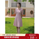 獨束【長(cháng)短可選】大碼女裝POLO領(lǐng)連衣裙夏新款微胖mm遮肉顯瘦 粉色 L