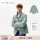Tommy Hilfiger【防風(fēng)防水】秋冬男裝雙面穿商務(wù)休閑90鵝絨立領(lǐng)羽絨服外套 綠色M18 M （推薦：135-150斤）
