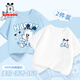 巴布豆男童t恤純棉短袖夏季新款卡通寶寶衣服薄款透氣親膚半袖舒適夏裝 【100%純棉】藍 禮物巴布_5+白 巴布骨頭X_3 110