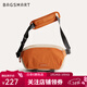BAGSMART斜挎包大容量相機包男女休閑通勤便攜單肩包胸包郵差包戶(hù)外包送禮 橙色 中包