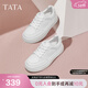 他她（TATA）孫樂(lè )言同款小白鯨厚底休閑板鞋女加絨小白鞋子GCD07AM6 白巧椰椰-CD501 38