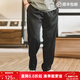 馬登工裝美式卡其垂感休閑褲老錢(qián)風(fēng)抗皺免燙西褲薄款直筒長(cháng)褲子男秋季 炭黑色 /寬松/涼感/慵懶/聰明褲 M