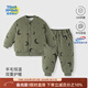 童戀初心【羊毛恒溫】嬰兒夾棉套裝秋冬季加厚棉服寶寶保暖棉衣分體兩件套