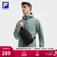 FILA 斐樂(lè )官方男包胸包冬新款健身運動(dòng)包包隨身包休閑單肩包 正黑色-BK XS