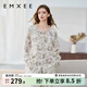 嫚熙（EMXEE）孕婦睡衣產(chǎn)后哺乳春秋季款月子服棉質(zhì)家居服套裝 晨曦莊園-兩件套(不帶哺乳口) L【適合115-135斤】