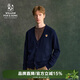 William fox&sons威廉?？怂?羊毛混紡精梳針織紗線(xiàn)經(jīng)典復古LOGO小狐貍頭針織開(kāi)衫