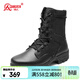 強人男靴際華3515原廠(chǎng)作戰靴頭層牛皮防穿刺運動(dòng)靴 黑色訓練靴 黑 43