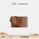 蔻馳（COACH）【禮物】新款女士經(jīng)典標志小號復古腕包 B4/棕黃色 焦糖色