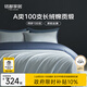MIDO HOUSE銘都100支四件套純棉床上用品100%全棉床單被套A類(lèi)高端輕奢高級感被罩200x230cm云水藍