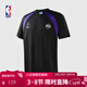 NBA日訓日常系列金州勇士/洛杉磯湖人中性白t恤夏季運動(dòng)男女士短袖 洛杉磯湖人/黑色 L