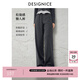 迪賽尼斯（DESIGNICE）秋季新款通勤風(fēng)氣質(zhì)寬松直筒款灰色高腰休閑褲女 極致灰-褲裝 M