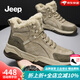 Jeep吉普雪地靴男加絨保暖高幫棉鞋男抗寒防滑戶(hù)外運動(dòng)休閑馬丁靴子男 沙色 42 (260mm)