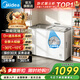美的（Midea）玻璃門(mén)冰柜商用冷凍透明展示柜小型帶鎖冰淇淋雪糕透明滑蓋臥式小冷柜冷飲 300升大容量雪糕柜【玻璃門(mén)帶鎖】丨1米