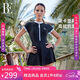 范德安（BALNEAIRE）高端連體裙式泳衣女防曬溫泉度假抗氯顯瘦塑身時(shí)尚保守 經(jīng)典黑L