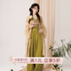 芷蘅間 牛油果  原創(chuàng  )國風(fēng)改良漢服女夏新款漢元素外衫吊帶宋褲 黃色長(cháng)衫一件 預售45天 M