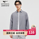 七匹狼長(cháng)袖襯衫男純棉秋季格子格紋長(cháng)襯男士商務(wù)休閑時(shí)尚襯衣男裝上衣 003(中灰) XL 175/92A