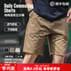 馬登工裝法式卡其色純棉運動(dòng)短褲男帆布休閑直筒五分褲男士夏季 卡其色 S