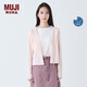 MUJI女式 防紫外線(xiàn)涼感輕量拉鏈連帽衫 衣服女款外套防曬 淺粉色 L (165/88A)