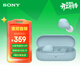 索尼（SONY）WF-C510 真無(wú)線(xiàn)藍牙耳機 運動(dòng)防水 被動(dòng)物理降噪 輕盈舒適佩戴 長(cháng)效續航藍牙5.3 禮物送男女友學(xué)生 藍色