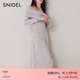 SNIDEL秋冬氣質(zhì)修身長(cháng)裙翻領(lǐng)露肩針織連衣裙SWCO245060 粉色 S （0）