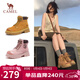 駱駝（CAMEL）山丘經(jīng)典大黃靴反絨馬丁靴戶(hù)外工裝靴 L23W076065 土黃 36