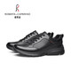 諾貝達（ROBERTA DI CAMERINO）意大利諾貝達男鞋26春夏季新款男士休閑皮鞋男真皮軟皮厚底運動(dòng)鞋 黑色DEA79258A 37 （歐美尺碼 偏大一碼）