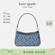 凱特絲蓓（KATE SPADE）【禮物】 女士單肩手提包經(jīng)典老花腋下包 藍色KG864960