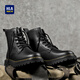 海瀾之家HLA馬丁靴男高幫秋冬工裝鞋子男士靴子男HAAGZM4DAE411 黑色 41