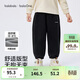 巴拉巴拉兒童褲子男童女童加絨加厚長(cháng)褲2025秋冬束腳運動(dòng)休閑褲親子款時(shí)尚